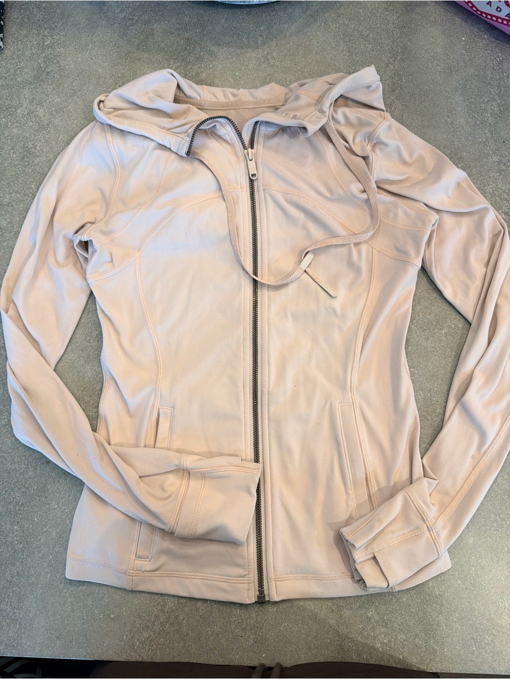 lululemon athletica Light Beige Full-Zip Hooded Jacket